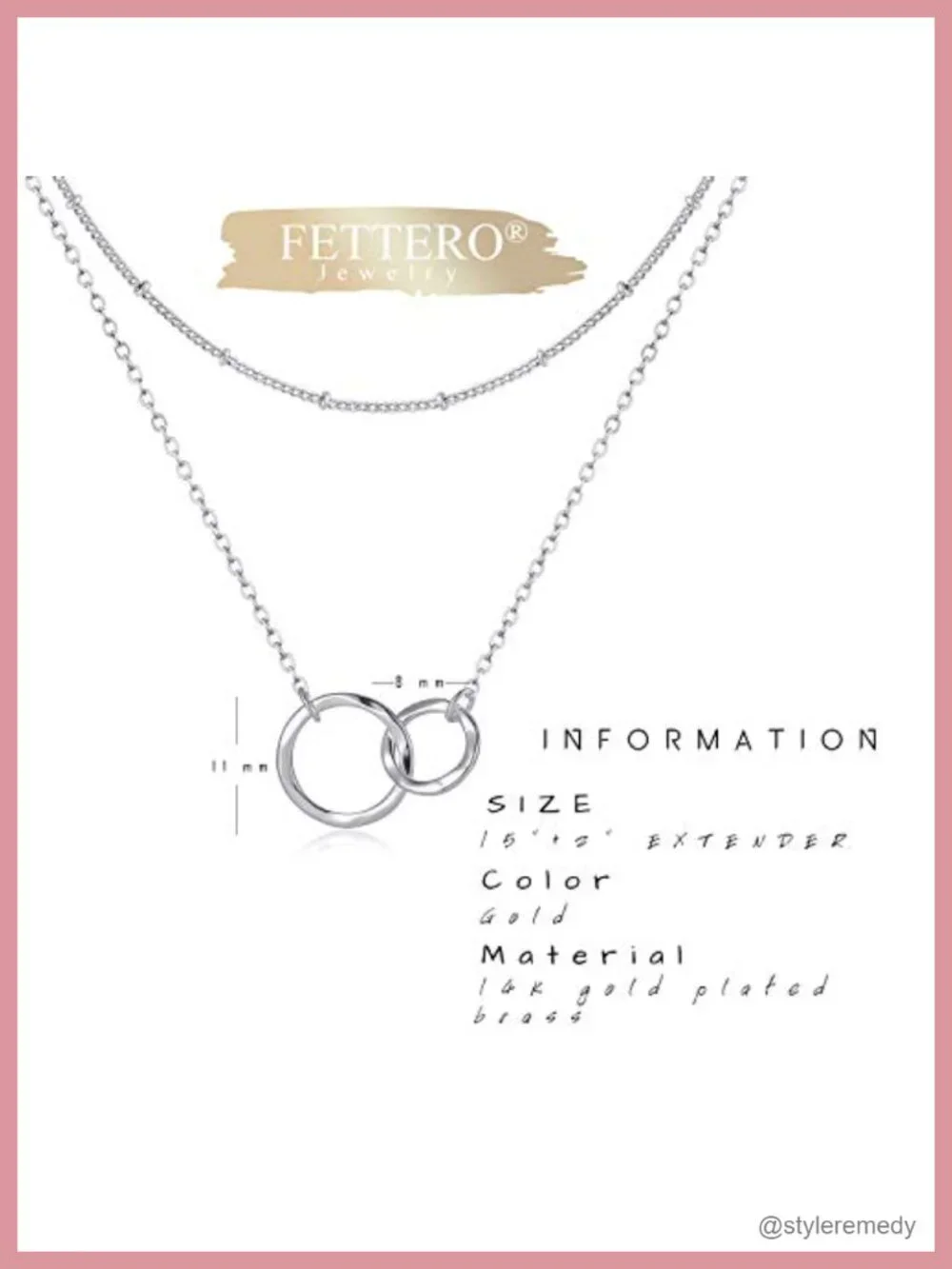 14k Gold Plated Layered Coin Circle Necklace Choker Dainty